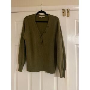LOFT Olive green pullover minimalist sweater size small